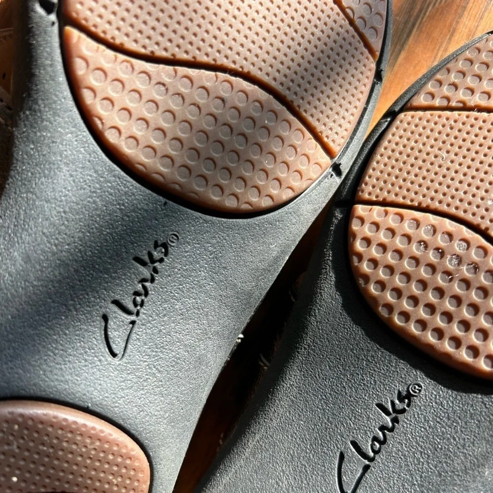 Bronze Metallic Slide-on Leather Sandals Clarks Artisan Unstructured - Picture 7 of 9